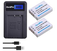 DuraPro NP-95 Lot de 2 batteries 2200 mAh et chargeur USB LCD pour Fujifilm FinePix F30, FinePix F31fd, FinePix Real 3D W1, FinePix X100, FinePix X30, FinePix X100T, FinePix X100LE
