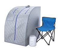 Durasage Sauna à vapeur personnel portable léger pour usage domestique - Tente pliable complète avec minuterie de 60 minutes, générateur de vapeur 800 W, chaise incluse pour la désintoxication et la