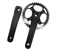 Durashmall 42T Pédalier pour VTT 170 mm AL6061 en alliage d'aluminium à trou carré compatible avec 8, 9, 10 vitesses pour vélos de route pliables et vélos de piste Noir
