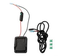 Durashmall Adaptateur de batterie avec interrupteur pour batteries au lithium Metabo BS18 SB18 SSD18 SSW18 18 V Accessoire pour outil électrique avec protection fusible en silicone 14 AWG et