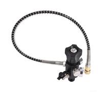 Durashmall Adaptateur de recharge de valve de remplissage à double jauge 7/8-14UNF avec tuyau de 50 cm, valve d'éclatement de sécurité 6000 PSI pour cylindre d'air en fibre de carbone