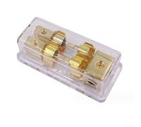 Durashmall AGU Porte-fusibles Bloc de distribution 2 3 ou 4 positions en alliage de zinc Support de montage pour systèmes électriques audio de voiture 60 A 12 V à 48 V avec fusible plaqué or (1 à 2)