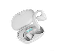 Durashmall AI Translator Écouteurs sans fil compatibles Bluetooth 144 langues traduction instantanée Crochets d'oreille réglables Mode hors ligne pour voyage d'affaires Blanc