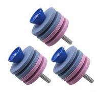 Durashmall Aiguiseur de tondeuse à gazon 4 couches, dispositif d'affûtage à quatre couches pour bord rapide, pierre de meulage industrielle pour outils de jardin et résistant à l'usure DIY M
