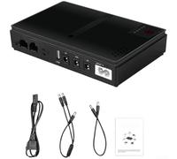 Durashmall Bloc d'alimentation de secours UPS 10400 mAh pour routeurs, modems et systèmes de sécurité avec sortie 9 V 12 V 15 V 24 V CC Batterie portable sans interruption pendant les pannes (UE)
