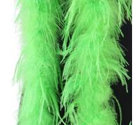 Durashmall Boa Châle en plumes d'autruche pour robe, chemise, décoration, travaux manuels, bordure douce et moelleuse, rouge, rose, bleu, jaune, vert, orange, blanc, noir, camel (vert fruit)