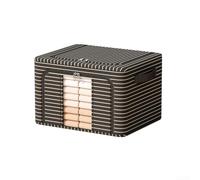 Durashmall Boîte de rangement pliable en tissu Oxford résistant à l'humidité avec cadre en acier rayé, grande capacité, 66 L, 100 L, organiseur de vêtements étanche à l'eau et à la poussière avec