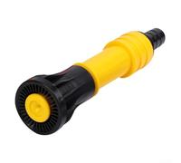 Durashmall Buse de pulvérisation d'eau réglable haute pression pour tuyaux de 2,5 cm et 5,1 cm avec plusieurs modes de pulvérisation pour arrosage agricole de jardin en plastique PP jaune 26 cm