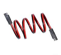 Durashmall Câble d'extension SAE 12 AWG 100 cm en fil de cuivre double connecteur mâle pour automobile et connexion jusqu'à 360 W 36 V 30 A Rouge Noir