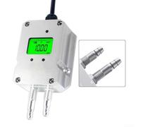 Durashmall Capteur de pression du vent 4-20 mA Transmetteur de pression différentielle avec écran LCD 0-100 Pa à 0-10 kPa Plage de précision 0,5 e précision pour surveillance industrielle Gris
