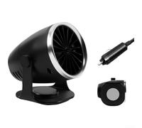Durashmall Chauffe-glace portable 12 V pour voiture, double fonction chauffe-air chaud et froid, dégivreur et désembuage de pare-brise avec base rotative à 360 degrés, flux d'air réglable