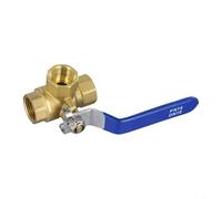 Durashmall Connecteur de tuyau à 3 voies, robinet à boisseau sphérique en laiton à 3 voies d'arrêt 3 voies intersection 5 types pour l'eau, l'huile et le gaz pour l'arrosage du jardin (type DN15 T)