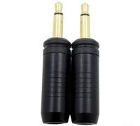 Durashmall Connecteur jack 3,5 mm de rechange pour casque Focal Clear Pro DIY réparation de câble ABS noir argenté léger 9 g (noir)