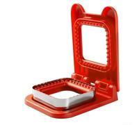 Durashmall Coupe-sandwich en acier inoxydable et outil de fabrication de pain, presse à sceller les bords intégrés avec formes amusantes de cœur et de dinosaure, pour différents types de pain (rouge)