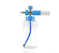 Durashmall Flacon pulvérisateur en mousse pour lavage de voiture avec raccord rapide de 6,35 mm, buse de ventilateur à 60 degrés pour nettoyeur haute pression, outil pulvérisateur rotatif réglable