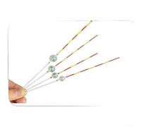 Durashmall Flotteur de pêche à bulles haute sensibilité avec tige en carbone en plastique léger pour pêche sur glace, ruisseaux, étangs, herbe rouge, 13 cm à 24 cm (B)