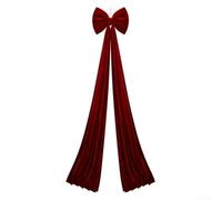 Durashmall Grands nœuds en velours pour couronne, décoration de Noël pour arbres et utilisation saisonnière pour divers lieux de vacances, 40 x 200 cm (rouge vin)