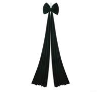 Durashmall Grands nœuds en velours pour couronne, pour décoration de Noël pour arbres et utilisation saisonnière pour divers lieux de vacances, 40 x 200 cm (vert foncé)