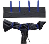 Durashmall Housse de guidon de vélo imperméable tout usage en tissu Oxford 300D avec fermeture éclair améliorée pour protection contre la poussière, la pluie, la neige - Étui de rangement extérieur