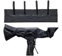 Durashmall Housse de guidon de vélo imperméable tout usage en tissu Oxford 300D avec fermeture éclair améliorée pour protection contre la poussière, la pluie, la neige - Étui de rangement extérieur