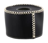 Durashmall Housse de protection pour bouteille de gaz d'extérieur en similicuir - Design rétro - Respirant et léger - Pour cylindres de 12,8 x 10,8 cm - Noir marron beige (noir court, 230 ml)