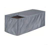 Durashmall Housse de rangement pour meubles de terrasse, protection en tissu Oxford imperméable avec fermeture éclair et sangles coupe-vent pour jardin, rotin, bois et plastique (taille M, 130 x 58 x