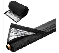 Durashmall Housse d'isolation triple couche de tuyau en cuivre CVC pour camping-cars et unités de climatisation marines, tissu Oxford, aluminium, coton perlé, 183 x 25,4 cm, noir