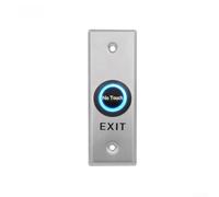 Durashmall Interrupteur de capteur infrarouge sans contact en acier inoxydable pour système d'entrée de porte de contrôle ACS Bouton de sortie tactile avec cadre étroit pour portes automatisées