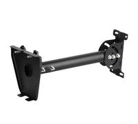 Durashmall Kit adaptateur de poteau pour fixation murale Starlink en acier inoxydable droit et support coudé pour une installation extérieure sécurisée Noir (droit)