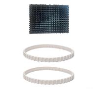 Durashmall Kit de nettoyage de piscine/brosse à rouleau pour Hayward QC Plus RC9740 RC9956CC RC9990, pièces de rechange RCX23002 RCX26008, 2 courroies et 1 brosse