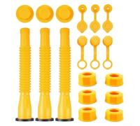 Durashmall Kit de rechange de buse de canette de gaz, bec verseur avec écrou hexagonal, pour conteneurs de 3,5 cm, 17 litres, tube verseur flexible anti-déversement, assemblage complet de tuyau fileté