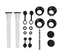 Durashmall Kit de remplacement de bec de bidon de gaz flexible avec design anti-déversement pour la plupart des canettes de gaz, accessoires en plastique blanc et noir à installer