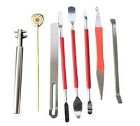 Durashmall Kit d'outils de réparation de saxophone professionnel portable en acier inoxydable pour flûte, clarinette, hautbois, réglage et nivellement (8 pièces)