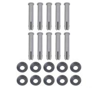 Durashmall Lot de 10 goupilles et joints de rechange 65 mm pour piscines électriques pour modèles à cadre y compris 15427 15428 561BW 56444 56462 - Remplace P61801 P61796 - Construction en plastique