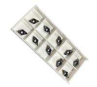 Durashmall Lot de 10 inserts de tour en carbure de tungstène DCGT070202 AK N01 pour coupe d'aluminium haute rigidité longue durée indexable outils de tournage