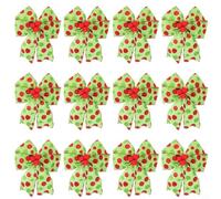 Durashmall Lot de 12 décorations de sapin de Noël, nœuds de Noël avec motifs à pois traditionnels pour décorer les arbres, clôtures, jardins 21 x 17 cm (petite boule 12 paquets)