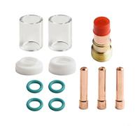 Durashmall Lot de 12 lentilles à gaz pour torche de soudage TIG avec corps de pince en verre et joints toriques pour WP-17 WP-18 WP-26 Accessoires de soudage à l'argon
