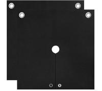 Durashmall Lot de 2 couvertures de soudage ignifuges avec motif découpé, tapis d'isolation en feutre de carbone résistant aux hautes températures pour la protection des trous de tuyau, les étincelles
