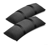 Durashmall Lot de 2 poids de base de parasol, sac de sable, poids de base de parasol 22,2 kg pour extérieur, terrasse, jardin, cour, stabilisation en tissu noir 600D