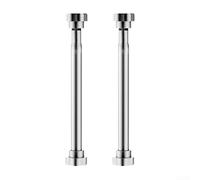 Durashmall Lot de 2 supports d'évier réglables à encastrer de 40 à 50 cm en acier inoxydable sans perçage - Support stable pour évier de cuisine ou de salle de bain (argenté)
