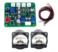 Durashmall Lot de 2 VU mètres avec panneau de pilote, compteur de niveau audio avec rétroéclairage pour systèmes sonores d'ordinateur de préampli