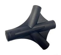 Durashmall Lot de 5 connecteurs de joint de poteau de tente en plastique - Accessoires de réparation pour tente de camping et randonnée - Noir - Tailles 19 mm à 11 mm et 9,5 mm (19 x 9,5 x 11 x 9,5 mm