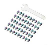 Durashmall Lot de 50 boulons de rechange antidérapants en acier inoxydable de 6 mm avec clé pour pédales de vélo Multicolore
