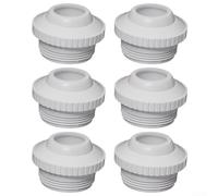 Durashmall Lot de 6 raccords d'admission d'eau libre directionnelle de 2,5 cm pour Hayward SP1419E Couleur comme indiqué avec buse de connexion Bull's Eye pour système de jet de retour de piscine spa