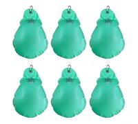Durashmall Lot de 6 sacs à eau lestés en PVC à suspendre en forme de goutte d'eau pour piscine, protection hivernale, housse sécurisée en place, vert et rose, 34,5 x 24 cm (vert)