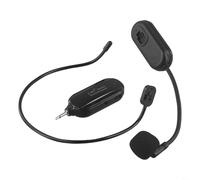 Durashmall Microphone sans fil 2,4 G avec portée de 29,9 m pour haut-parleur de sonorisation, enseignement, guide touristique, utilisation en extérieur, noir