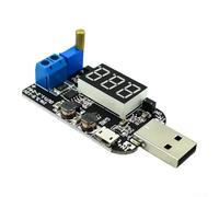 Durashmall Module régulateur de tension USB réglable 1,2 V vers 24 V Convertisseur abaisseur avec affichage en temps réel pour projets électroniques DIY Noir