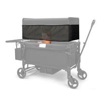 Durashmall Pare-soleil respirant à 4 côtés pour poussette, accessoire de véhicule à quatre roues avec capuche réglable, pour une circulation de l'air optimale et une protection solaire, installation