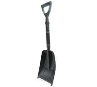 Durashmall Pelle à neige extensible pour voiture avec angle réglable, grattoir à glace et balai de 71,1 à 86,4 cm, poignée en aluminium, outil de déneigement amovible pour pare-brise de véhicule, noir