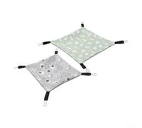 Durashmall Petite balançoire de lit double face réversible en peluche à suspendre pour hamsters, cochons d'Inde, lapins, furets, facile à installer, lavable et confortable